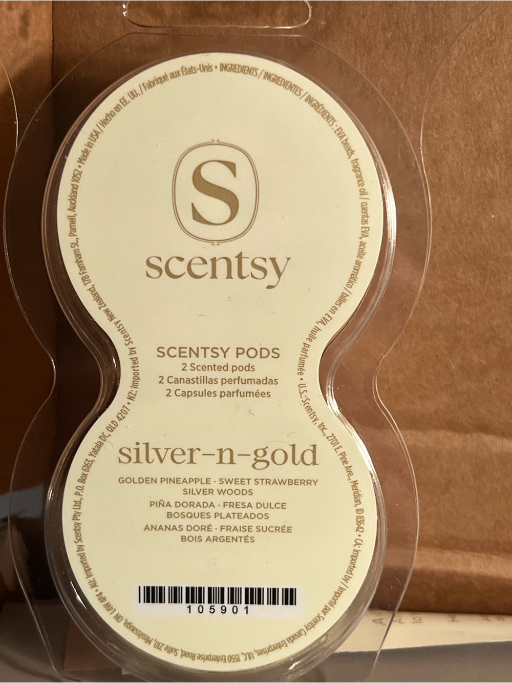 SCENTSY 🍑(Silver-n-Gold ) & Amber Peach Fragrance Kit - ( NEW IN BOX ) 🍑🍑 - Picture 3 of 7